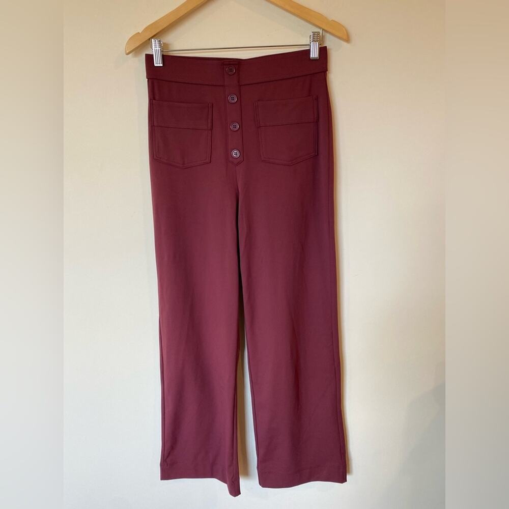 NWT Halara High Waisted Button Multi Pockets Straight Leg Stretch Pants Medium